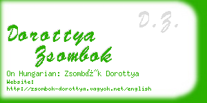 dorottya zsombok business card